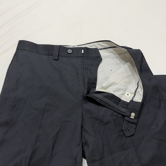 Lauren Ralph Lauren Wool Cashmere Dress Pants Mens Black Flat Front *Defects* - Picture 4 of 14